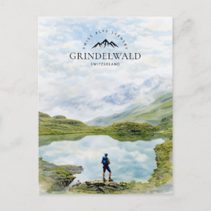 Cartes Pour Fêtes Annuelles Paysage des Alpes suisses de Grindelwald   Suisse