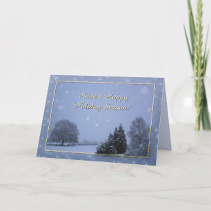 Cartes Pour Fêtes Annuelles Paysage d'hiver