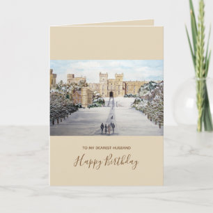 Cartes Pour Fêtes Annuelles Paysage d'hiver au château de Windsor