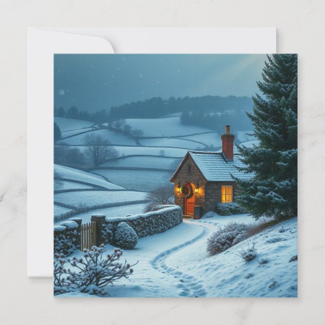 Cartes Pour Fêtes Annuelles Paysage d'hiver britannique (Devant)