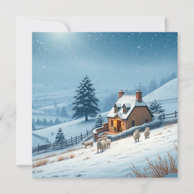 Cartes Pour Fêtes Annuelles Paysage d'hiver britannique  (Devant)