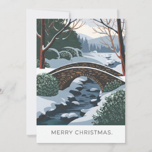 Cartes Pour Fêtes Annuelles Paysage d'hiver - Joyeux Noël