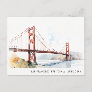 Cartes Pour Fêtes Annuelles Paysage du pont Golden Gate de San Francisco Voyag