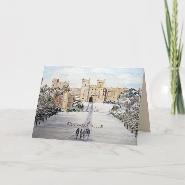 Cartes Pour Fêtes Annuelles Paysage hivernal à Château de Windsor (Devant)