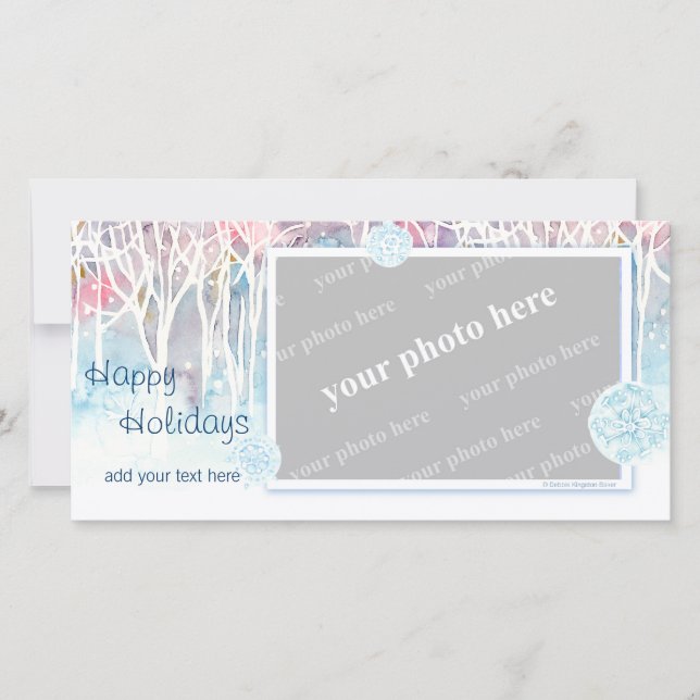 Cartes Pour Fêtes Annuelles Paysage hivernal magique (Devant)