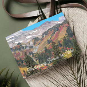 Cartes Pour Fêtes Annuelles Paysage panoramique de Thanksgiving à travers les