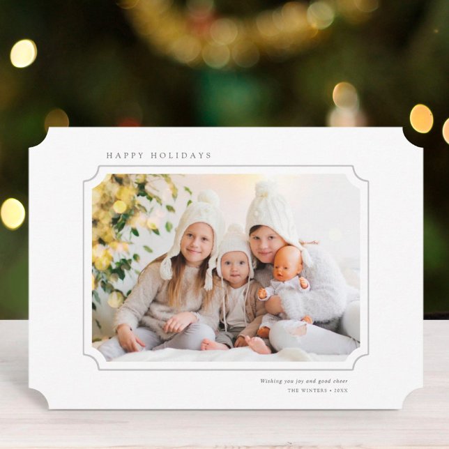 Cartes Pour Fêtes Annuelles Paysage photo minimaliste de Noël (Créateur téléchargé)