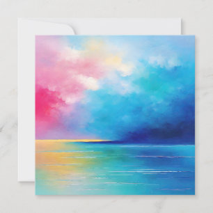 Cartes Pour Fêtes Annuelles Paysage rose et bleu du Tarfarran