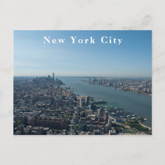 Cartes Pour Fêtes Annuelles Paysage urbain aérien de Manhattan et rivière