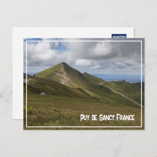 Cartes Pour Fêtes Annuelles Paysage volcanique du Puy de Sancy, France (Devant / Derrière)
