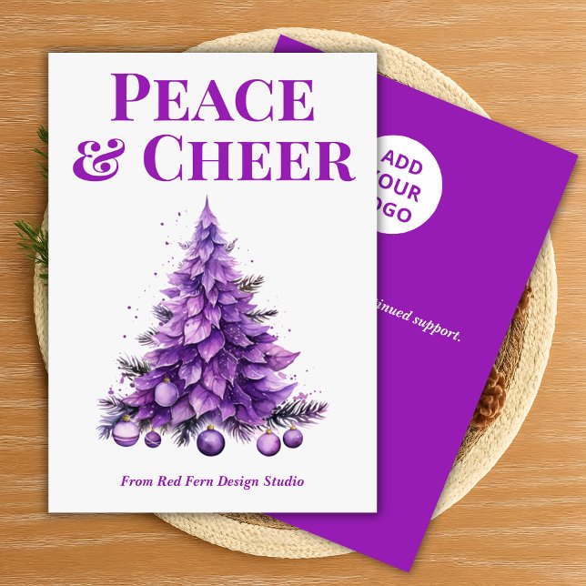 Cartes Pour Fêtes Annuelles  Peace & Cheer Holiday Card for Clients (Créateur téléchargé)