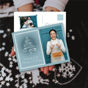 Cartes Pour Fêtes Annuelles Peace Cheer Joie Sparkling Christmas Tree Business