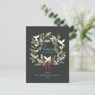 Cartes Pour Fêtes Annuelles Peace Doses et bow Joyeux Noël