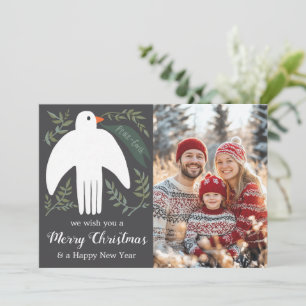 Cartes Pour Fêtes Annuelles Peace Dove Christmas Holiday PHOTO PERSONNALISÉE