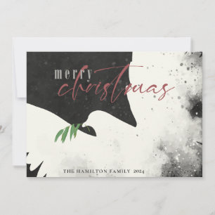 Cartes Pour Fêtes Annuelles Peace Dove Joyeux Noël Noir Bourgogne