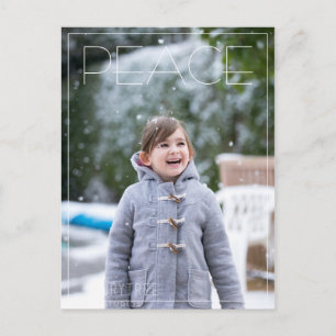 Cartes Pour Fêtes Annuelles Peace Holiday Photo Simple Christmas Card