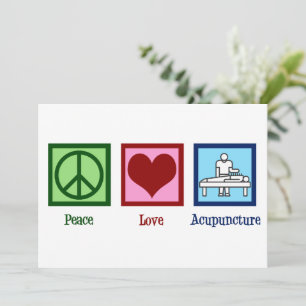 Cartes Pour Fêtes Annuelles Peace Love Acupuncture Mignonne Noël