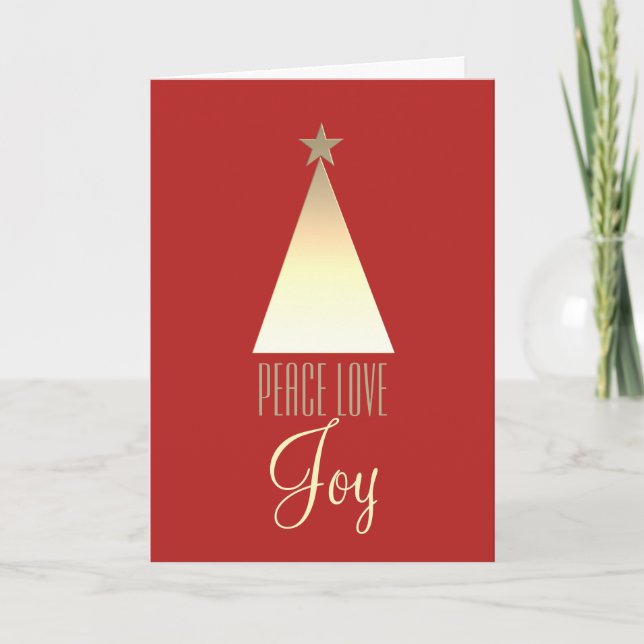 Cartes Pour Fêtes Annuelles Peace Love and Joy Christmas (Devant)