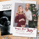 Cartes Pour Fêtes Annuelles Peace Love Bundle of Joy 2 Photo Nous attendons H<br><div class="desc">Peace Love et un ensemble de Joy Grossesse carte de Noël faire-part avec photo simple et design typographique en feuille d'or de luxe. Peace Love et un paquet de Joy est écrit en lettres contemporaines modernes et le modèle photo est mis en place pour vous d'ajouter 2 photos, l'une sur...</div>