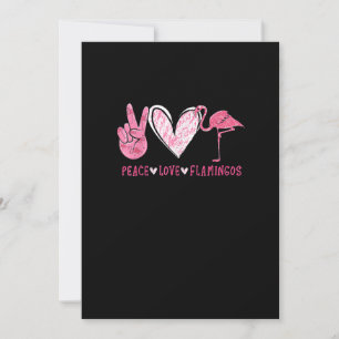 Cartes Pour Fêtes Annuelles Peace Love Flamingo Flamingo Lover