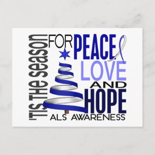 Cartes Pour Fêtes Annuelles Peace Love Hope Christmas Holiday ALS