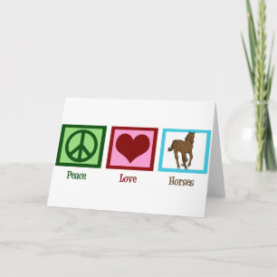 Cartes Pour Fêtes Annuelles Peace Love Horses