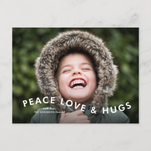Cartes Pour Fêtes Annuelles Peace Love Hugs Curvy Photo