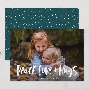 Cartes Pour Fêtes Annuelles Peace Love Hugs Letters Photo