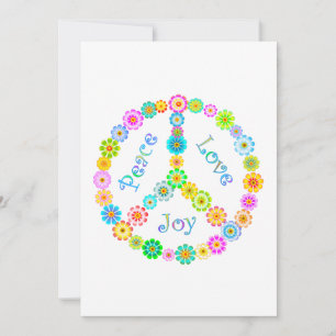 Cartes Pour Fêtes Annuelles Peace Love Joy