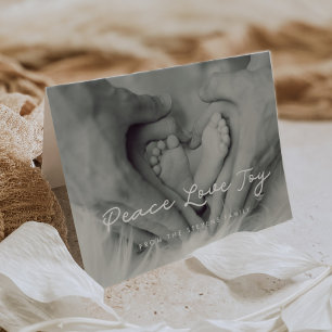 Cartes Pour Fêtes Annuelles Peace Love Joy Elegant Simple Photo