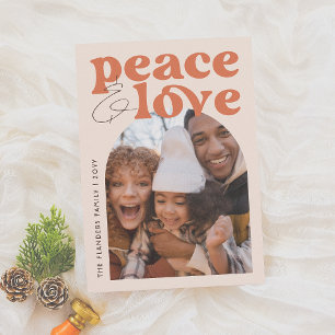 Cartes Pour Fêtes Annuelles Peace & Love Retro Super Arch Fun Christmas Photo