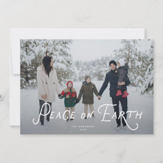 Cartes Pour Fêtes Annuelles Peace on Earth Holiday Photo Card
