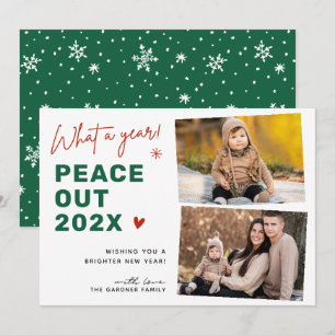 Cartes Pour Fêtes Annuelles Peace Out 2024 Joyeux Noël 2 Photo