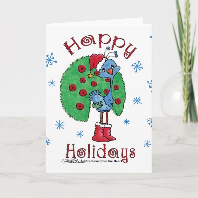 Cartes Pour Fêtes Annuelles Peacock (Devant)