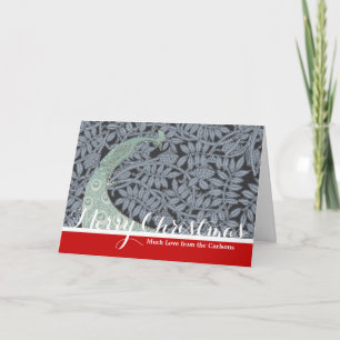 Cartes Pour Fêtes Annuelles Peacock Art Nouveau Bird Classic