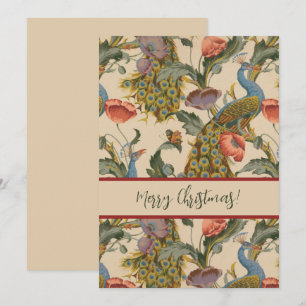 Cartes Pour Fêtes Annuelles Peacock Motif vintage Art coloré