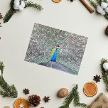 Cartes Pour Fêtes Annuelles Peacock Portant Red Père Noël Casquette drôle<br><div class="desc">Drôle carte de voeux de Noël qui montre la photo d'un paon flamboyant tout habillé pour la fête avec un casquette Père Noël rouge un peu sarcastique. Un design animal amusant pour les vacances ! Sélectionnez le style de finition de votre carte.</div>