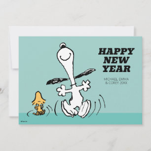 Cartes Pour Fêtes Annuelles Peanuts   Bonne année heureuse