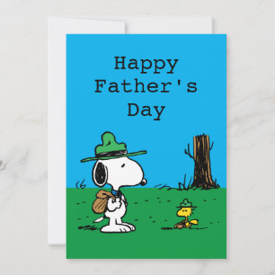 Cartes Pour Fêtes Annuelles Peanuts   Bonne fête des pères, les campeurs