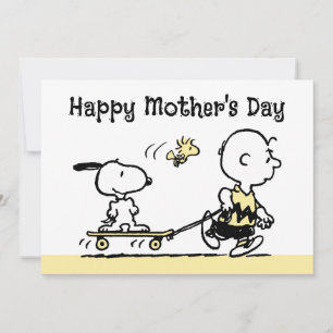 Cartes Pour Fêtes Annuelles Peanuts   Joyeuse Fête des Mères Skateboard