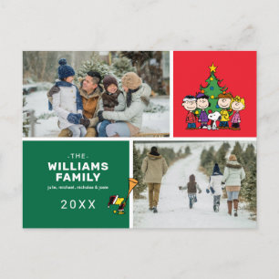 Cartes Pour Fêtes Annuelles Peanuts Noël Famille Photo Collage