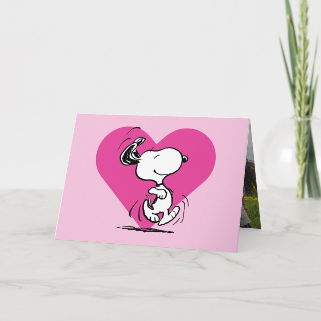 Cartes Pour Fêtes Annuelles Peanuts | Promenade de Snoopy pour la Saint-Valent (Devant)