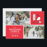 Cartes Pour Fêtes Annuelles Peanuts | Snoopy Ho Ho Ho Gamelle<br><div class="desc">Snoopy est un adorable beagle de la bande dessinée Peanuts de Charles Schulz. Pendant Noël,  il se déguise souvent en Père Noël,  apportant joie et rires à tout le monde.</div>