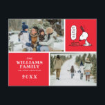 Cartes Pour Fêtes Annuelles Peanuts | Snoopy Ho Ho Ho Gamelle<br><div class="desc">Snoopy est un adorable beagle de la bande dessinée Peanuts de Charles Schulz. Pendant Noël,  il se déguise souvent en Père Noël,  apportant joie et rires à tout le monde.</div>