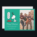 Cartes Pour Fêtes Annuelles Peanuts | Snoopy Ho Ho Ho Gamelle<br><div class="desc">Snoopy est un adorable beagle de la bande dessinée Peanuts de Charles Schulz. Pendant Noël,  il se déguise souvent en Père Noël,  apportant joie et rires à tout le monde.</div>