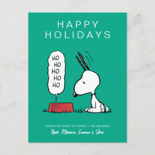 Cartes Pour Fêtes Annuelles Peanuts   Snoopy Ho Ho Ho Gamelle