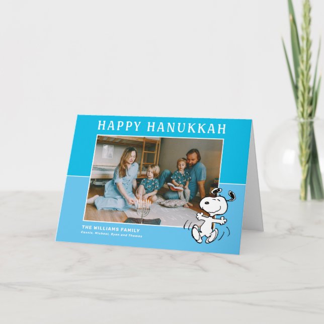 Cartes Pour Fêtes Annuelles Peanuts | Snoopy Joyeux Hanukkah (Devant)