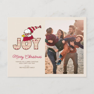 Cartes Pour Fêtes Annuelles Peanuts   Snoopy & Woodstock Joie Traîneau