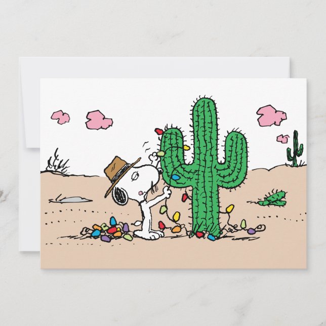 Cartes Pour Fêtes Annuelles Peanuts | Spike décore pour Noël (Devant)