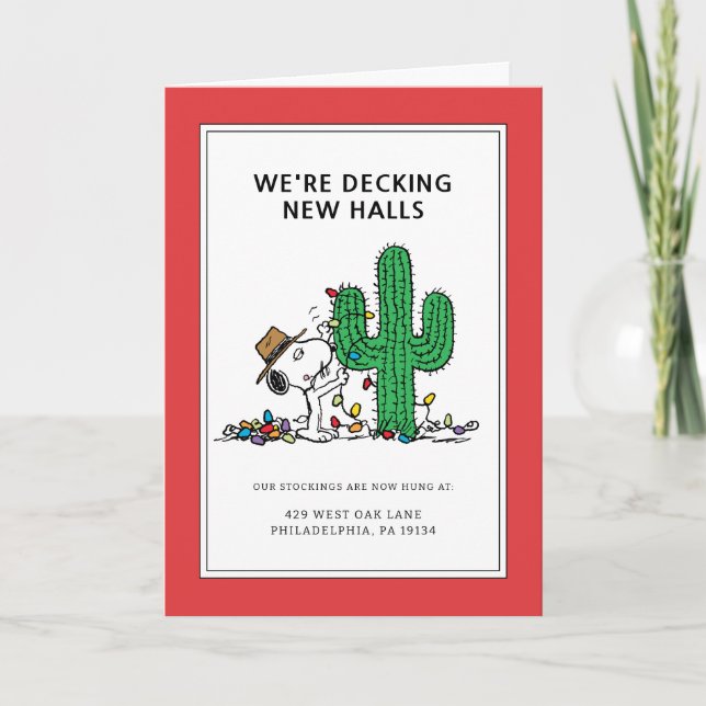 Cartes Pour Fêtes Annuelles Peanuts | Spike décore pour Noël (Devant)